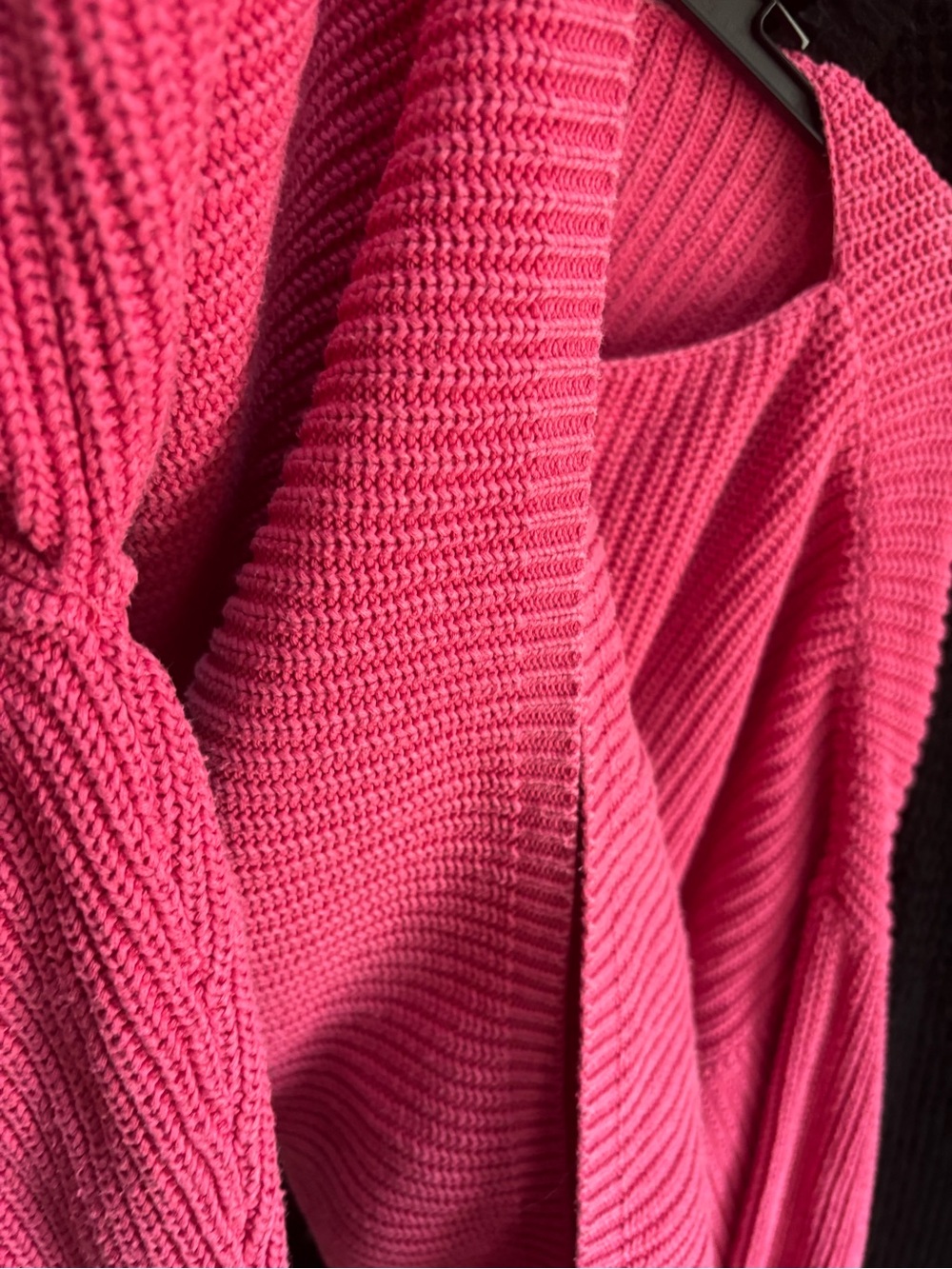 🌸French Connection 100% Cotton Millie Mozart Pink fisherman Rib Boatneck Sweater - Picture 11 of 16